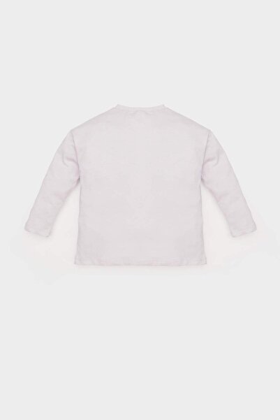 DeFacto Μακρυμάνικο μπλουζάκι με λαιμόκοψη για κοριτσάκι E5419A525SP