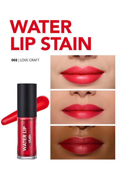 Flormar Kalıcı Mat Dudak Tint'i (Kırmızı) - Water Lip Stain - 002 Love Craft - 8682536042178