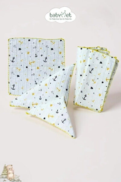 Babymet مجموعة مناديل مبللة للفم للأطفال مصنوعة من قطن الموسلين بنسبة 100% مك...