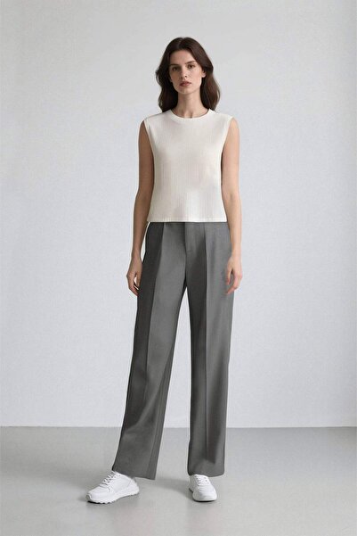 DeFacto Wide Leg Pencil Classic Palazzo Pants Wide Loose Leg Basic Plain Long Size High Waist with Pockets C2020Ax25