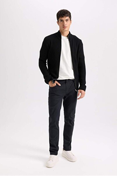 DeFacto Yazlık Gabardin Chino Kanvas Pantolon Slim Fit Dar Kesim Dar Paça Cepli B2089AX25SP