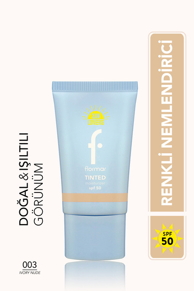 Flormar Sun Lovers Moisturizing Effect & Natural Finish Tinted Sunscreen Spf50-003 Ivory Nude