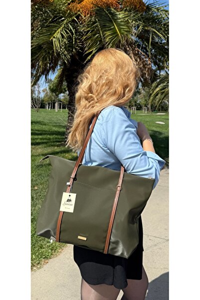 SİNİSA BAG Women's Striped Shopper Hand and Shoulder Bag
