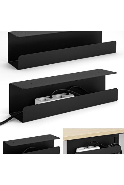 VENON White Suitable for Desks Cable Rack under Desk Cable Management Tray under Desk Cable Organizer