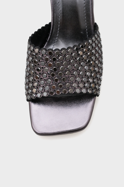 Capone Outfitters Lora Medium Heeled Blunt Toe Stone Women's Slippers
