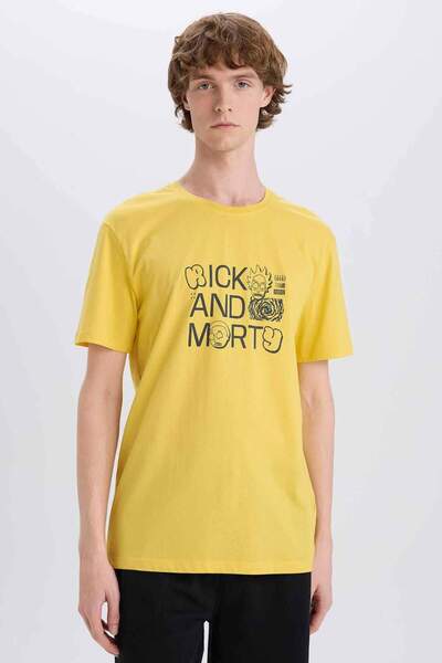 DeFacto Rick and Morty Regular Fit Rundhals-Kurzarm-T-Shirt aus 100 % Baumwol...