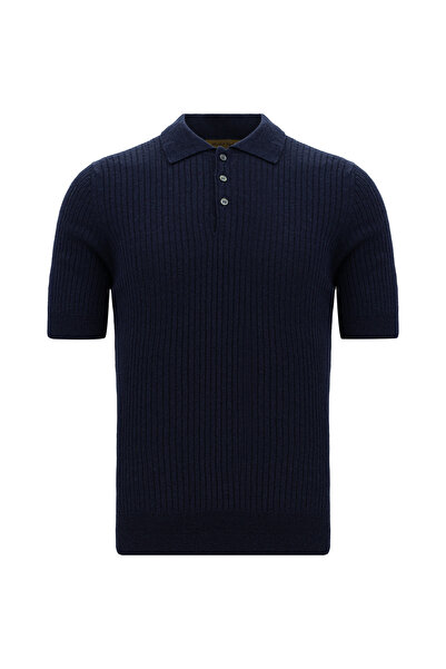 Abdullah Kiğılı Сlim Fit, вузький крій, мерсеризована бавовна, з малюнком, поло з коміром-стійкою