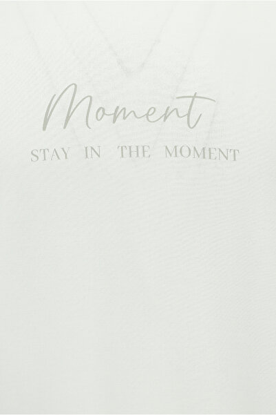 Abdullah Kiğılı Μπλουζάκι με στάμπα με λεπτή εφαρμογή Crew Neck Slim Fit