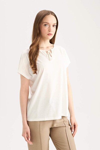 DeFacto Crew Neck Casual Short Sleeve T-Shirt C1874Ax25Sp