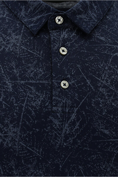 Abdullah Kiğılı Μπλουζάκι με λαιμόκοψη από βαμβακερό Mercerized Slim Fit