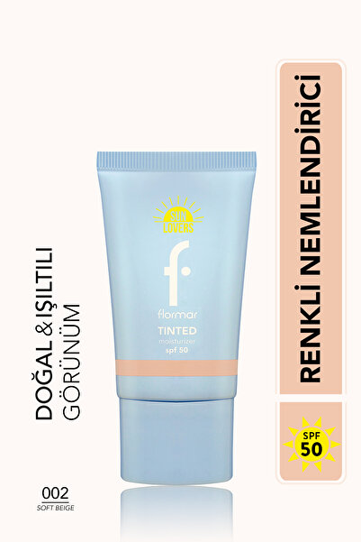 Flormar Moisturizing effect for sun lovers and sunscreen coating with a natural finish SPF50-002 Soft Beige
