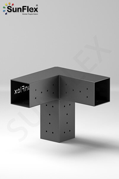 SUNFLEX 9 X 9 Ahşap Kirişler Için Triflex 3 Kollu Pergola Köşe Kiriş Braketi