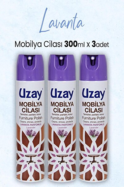 Uzay Mobilya Cilası Lavanta 300 ml x 3 Adet