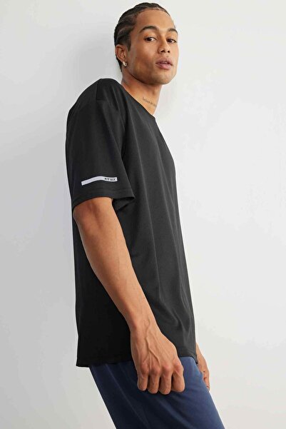 DeFacto Μπλουζάκι Boxy Cut Crew Neck Sportsman - Arma Printed, κοντό μανίκι D6726ax25sp