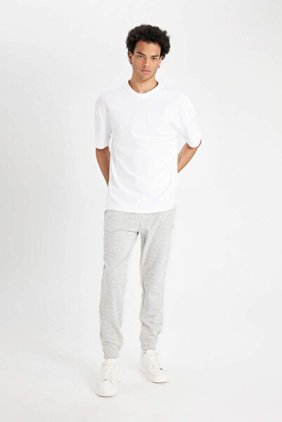 DeFacto Jogginghose mit normaler Passform, Taschen, Basic, gerader Bund, Schnürung, elastisches Bein, D4416AX25SP