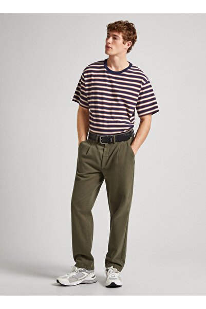 Pepe Jeans Bisiklet Yaka Çizgili Lacivert Erkek T-Shirt PM509393 594 CALLIXTO