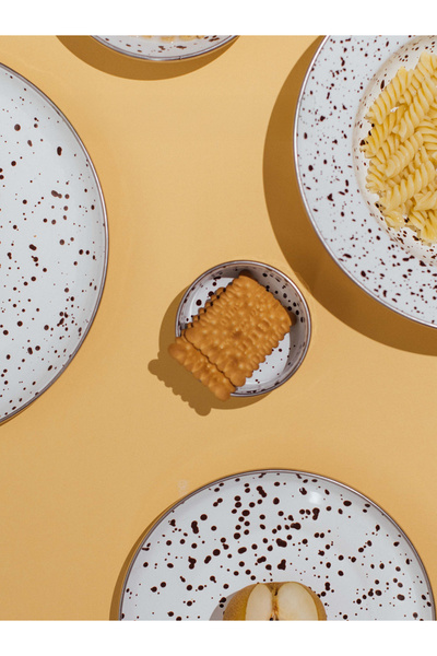 EMAYlab Speckles Enamel 4-Piece Bowl Set, Snack Bowl, Breakfast Bowl, Jam Bowl, Olive Bowl, Serving Bowl Set 8cm 200 ml