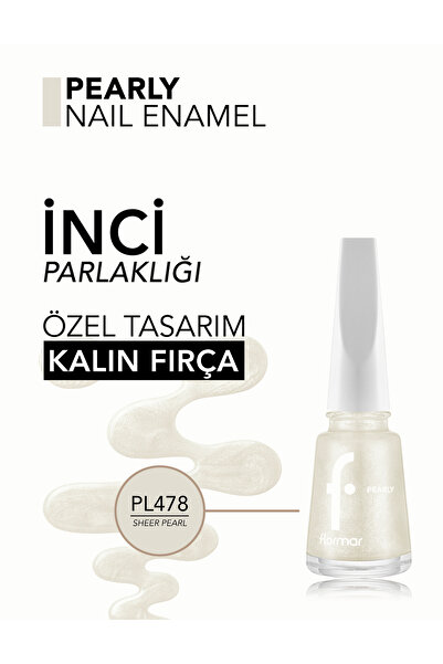 Flormar Pearly Yarı Transparan & Parlak Bitişli Sedefli Oje