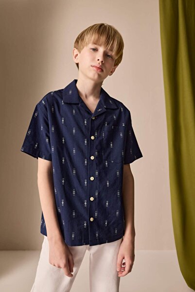 DeFacto Jungen Oversize Wide Fit Polo Kragen Brode Kurzarm Shirt D8339A825SM