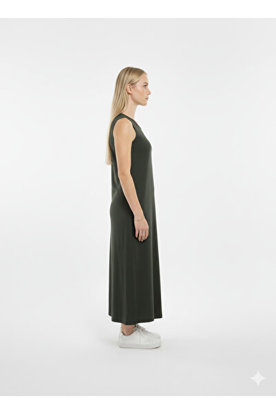 Plistre 2270_Women, Japanese Sleeve (Sleeveless), 100% Cotton Interlock Long Length Gilet Dress