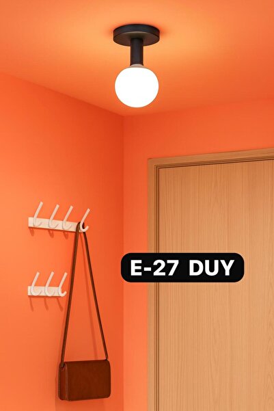 VENON 1 Adet Ricardo Siyah Plafonyer Oda Hol Antre Koridor Salon Aplik Banyo Otel Aydınlatma Yatak Odası