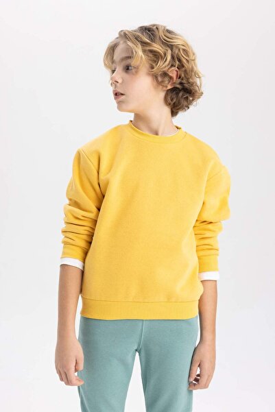 DeFacto Erkek Çocuk Regular Fit Bisiklet Yaka Sweatshirt B7772a8ns