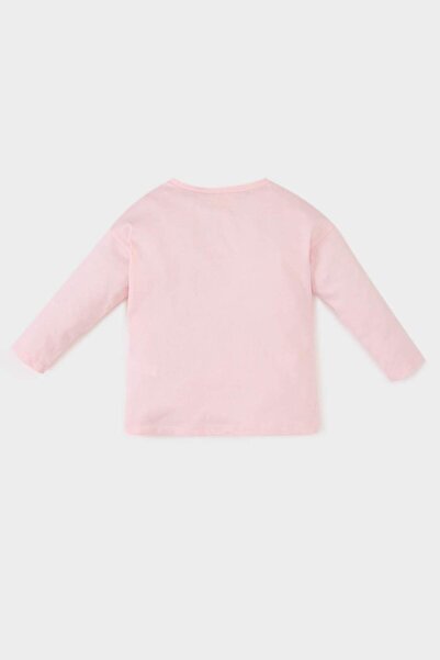 DeFacto Μακρυμάνικο μπλουζάκι Baby Girls Crew Neck με στάμπα E5098A525SP