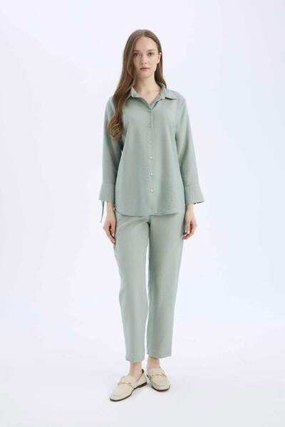 DeFacto Regular Fit Basic Düz Uzun Kollu Gömlek C3819AX25SP