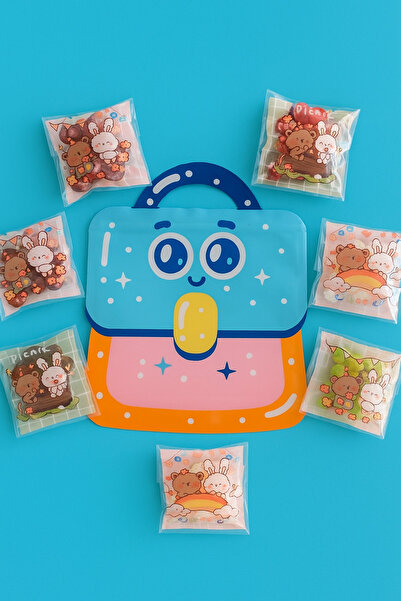 belchocolate Okul Çantası Temalı Hediyelik Leblebi Draje Paketi Mavi - 105 Gr...