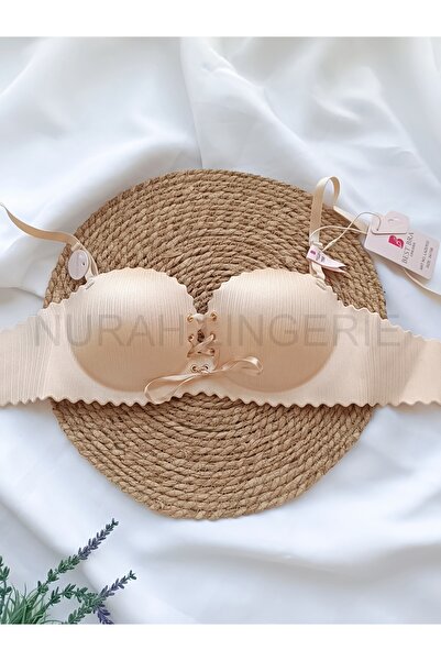 Acemoğlu dolgulu Telsiz Balensiz Kadın Günlük Kaplı Toparlayıcı Sütyen