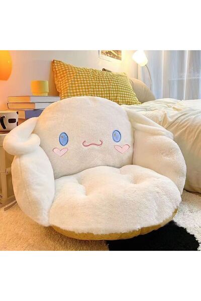 Miniso وسادة 55 × 45 سم وسادة دمية كرتونية وسادة كرسي مكتب لطيفة إبداعية من القطيفة الدافئة المريحة في الشتاء