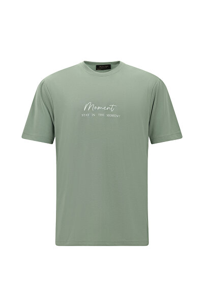 Abdullah Kiğılı Μπλουζάκι με στάμπα με λεπτή εφαρμογή Crew Neck Slim Fit