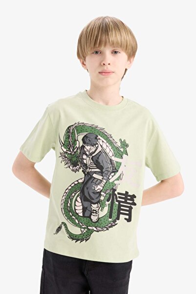 DeFacto Chlapecké tričko s krátkým rukávem s potiskem Crew Neck Anime D9279A825SM