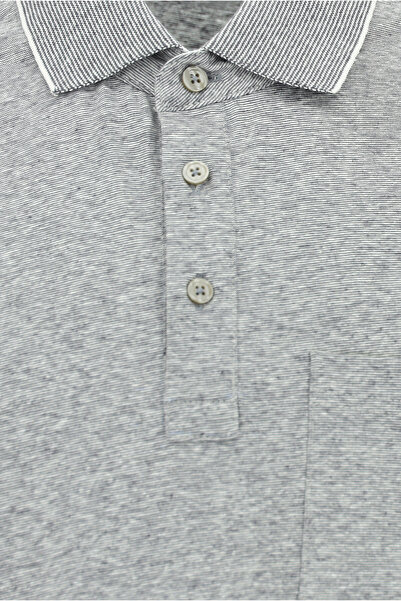 Abdullah Kiğılı Μπλουζάκι με ριγέ Mercerized βαμβακερό λινό πόλο με κανονική εφαρμογή