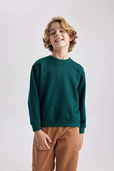 DeFacto Erkek Çocuk Regular Fit Bisiklet Yaka Sweatshirt B7772a8ns