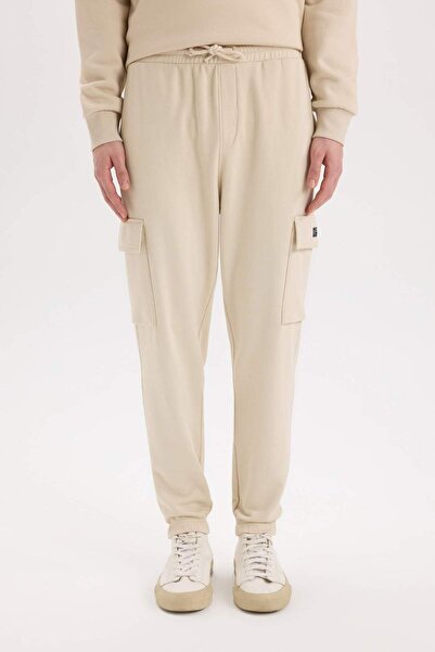 DeFacto Regular Fit Jogger Eşofman Altı Basic Düz Kargo Cepli Lastikli Paça D5252AX25SP