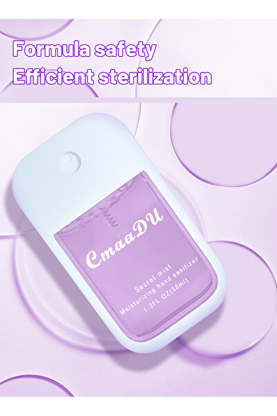cmaadu Hand Sanitizer Spray, Hydrating Hand Sanitizer Mist, Protect Health 38ml Purple