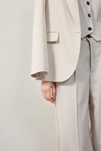DeFacto Oversize Geniş Kalıp Düğmeli Basic Düz Blazer Ceket B0490AX25SP
