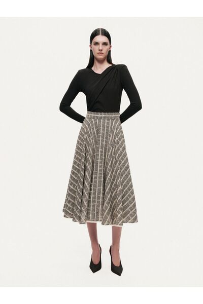 Nocturne Volanlı Midi Etek
