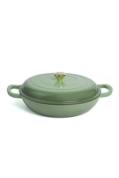 VAV GET Enameled Cast Iron Dutch Oven Shallow Casserole 12-inch