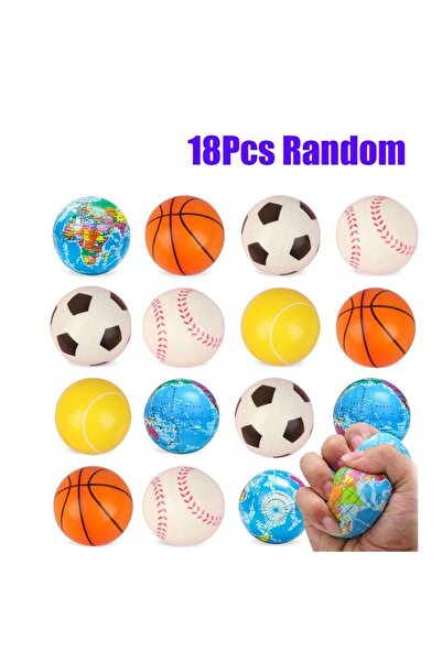 Choice 18 قطعة من كرات التوتر الصغيرة متعددة الأنماط 6 سم كرات رياضية من البو...