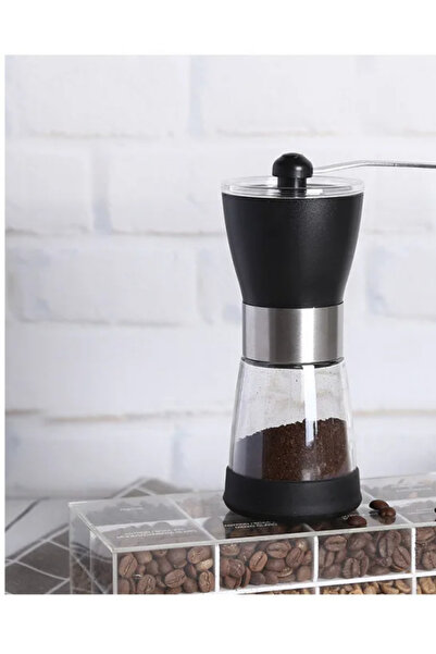 Avatto Manuel Kahve Değirmeni 50 gr – Seramik Öğütücü Cam Hazne Paslanmaz Çel...