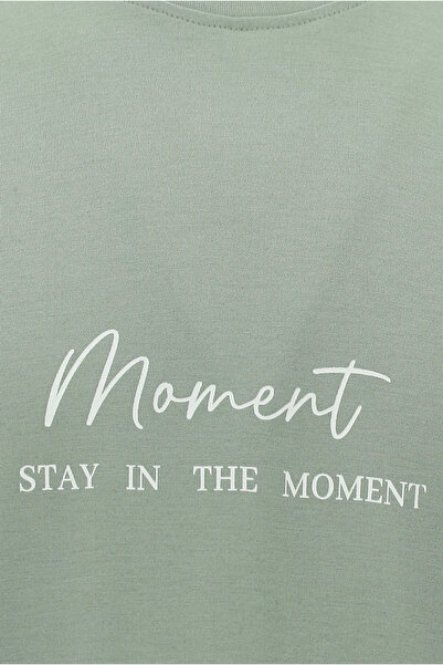 Abdullah Kiğılı Μπλουζάκι με στάμπα με λεπτή εφαρμογή Crew Neck Slim Fit