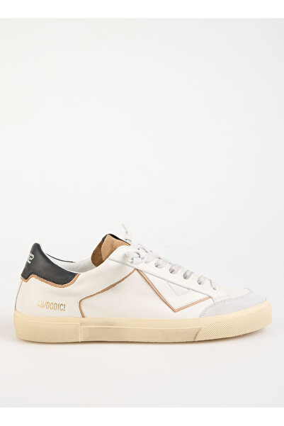 4B12 Beyaz Erkek Deri Sneaker RETRO