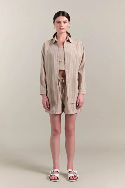 Sevilen Tekstil Ριγέ γυναικείο σορτς