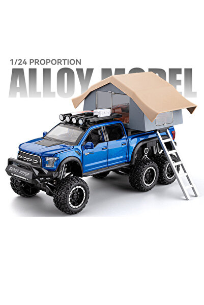Choice نماذج سيارات رابتور F150 المصنوعة من السبائك المعدنية الزرقاء بمقياس 1...