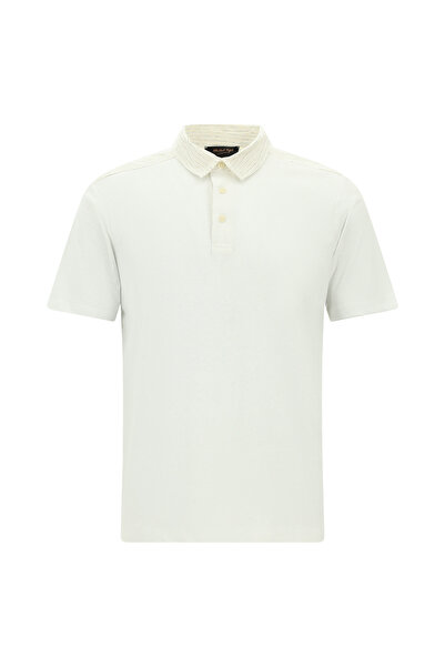 Abdullah Kiğılı Μπλουζάκι με βαμβακερό λινό γιακά Polo Regular Fit