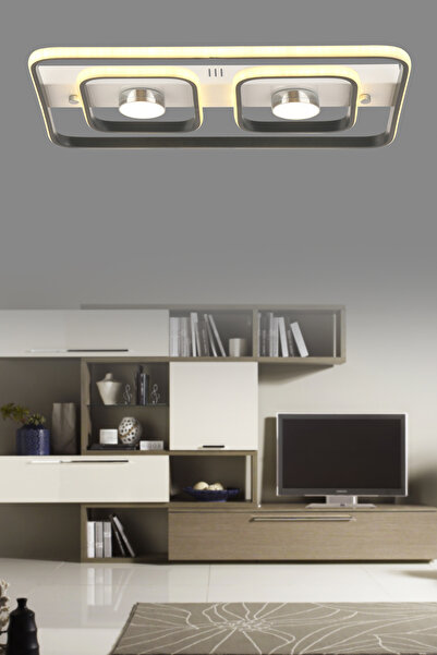 ESSLİGHT Sanya 60 cm Kumandalı Plafonyer LED Avize 3 Renk Işık Modlu (Beyaz / Sarı / Gün Işığı)