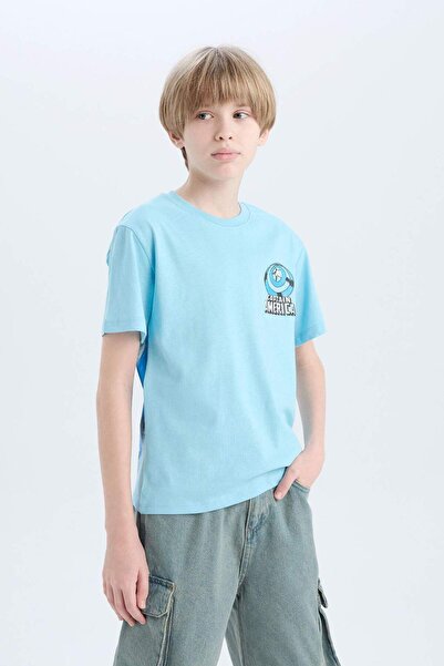 DeFacto Μπλουζάκι για αγόρια Marvel The Avengers με λαιμόκοψη με κοντό μανίκι E3097A825SM