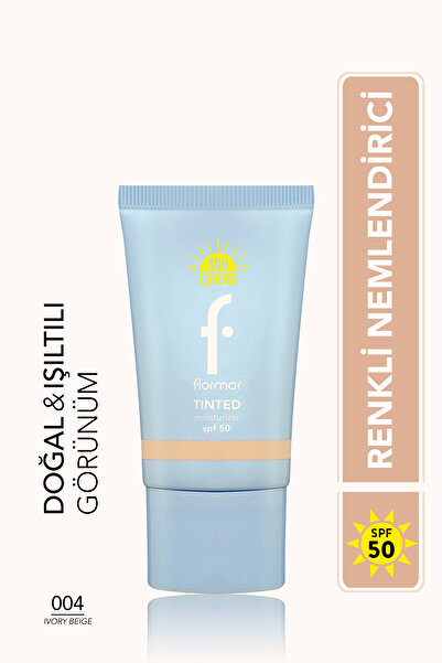 Flormar Sun Lovers Moisturizing Effect & Natural Finish Tinted Sunscreen Spf50- 004 Ivory Beıge